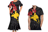 Papua New Guinea: Family Matching - Bird & Hibiscus